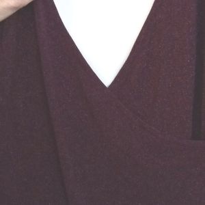 Calvin Klein metallic purple long sleeve top size L
